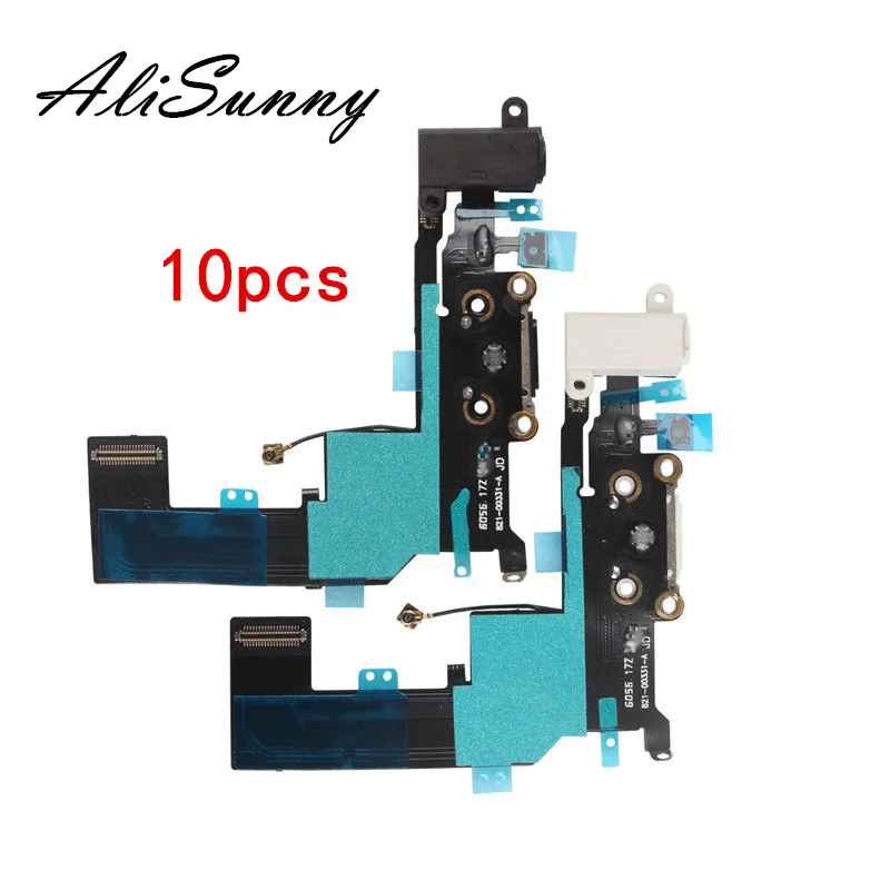 

AliSunny 10pcs Charging Flex Cable for iPhone SE 5SE Charger USB Port Micphone Ribbon Replacement Parts