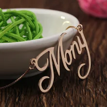 fashion necklaces for women 2017 925 Solid Silver Necklaces Handwriting name Necklace lover friend birthday gift