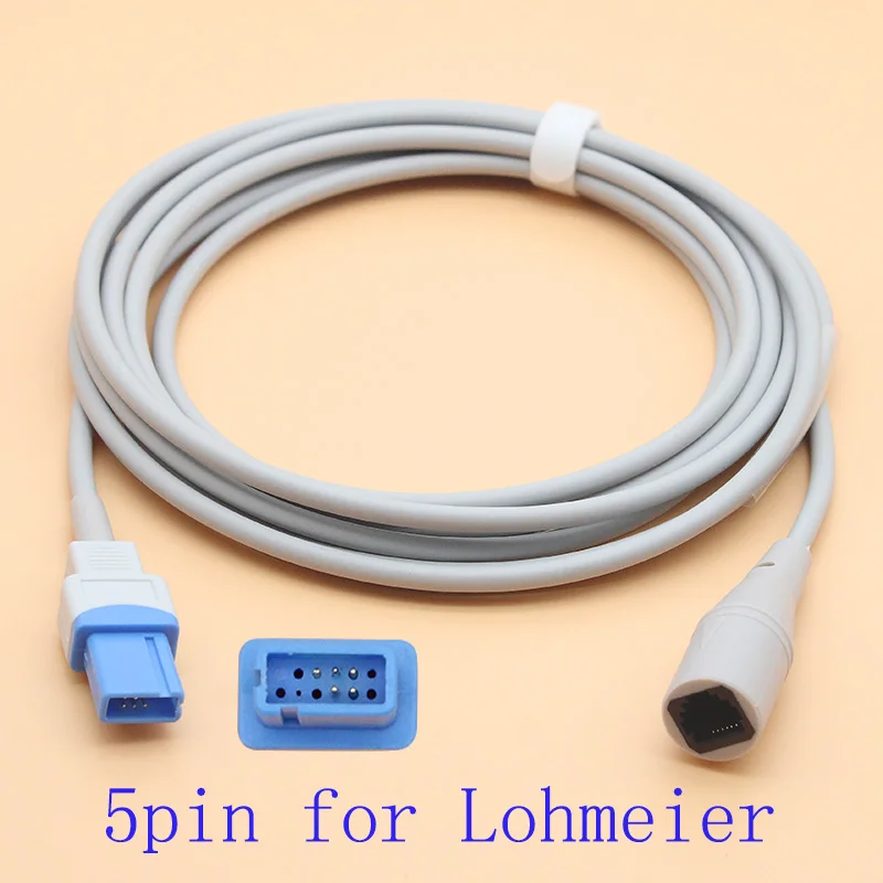 

Compatible Lohmeier M010 monitor,Abbott/Medex/Smith IBP sensor trunk cable and pressure transducer,5pin IBP cable.