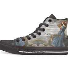 Джон Вильям Уотерхаус Миранда буря Дизайн Повседневная парусиновая обувь на заказ Прямая поставка