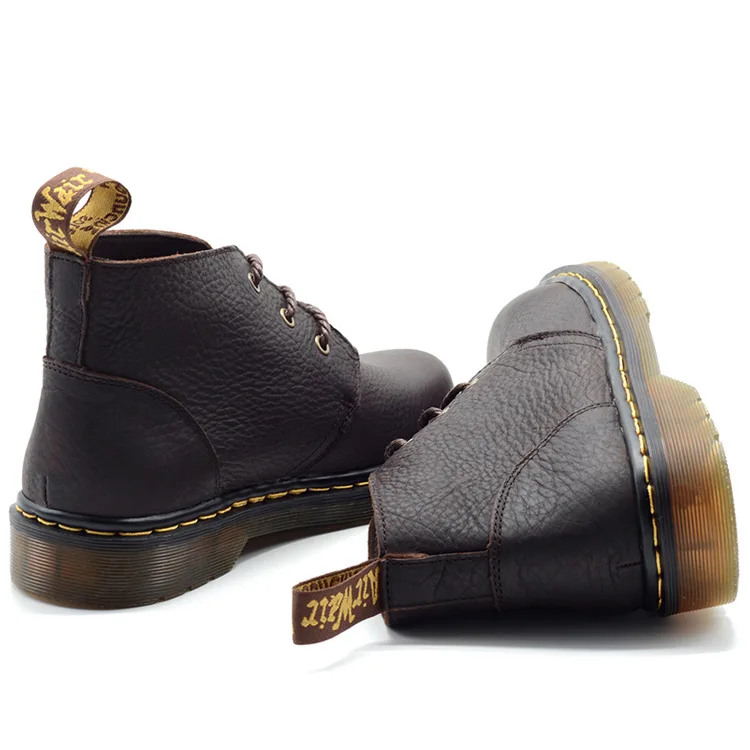 Модные ботинки «Челси» в стиле ретро для отдыха; мужские зимние ботинки из искусственной кожи с круглым носком на шнуровке; однотонные ботинки в байкерском стиле