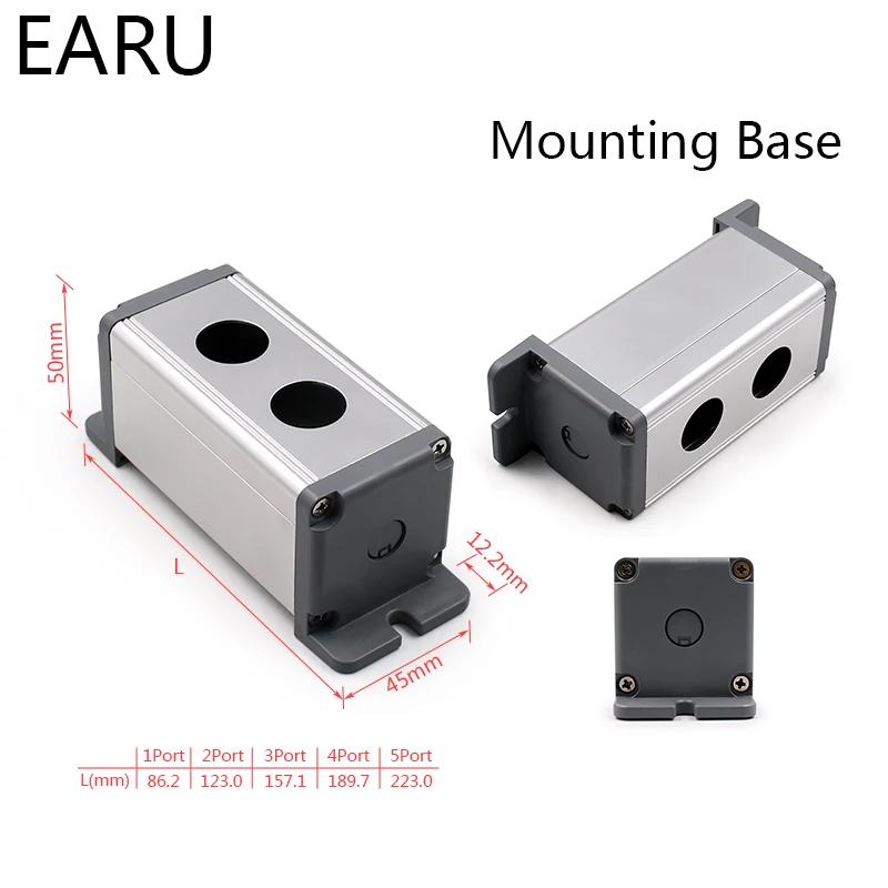 1 шт. алюминиевый сплав водонепроницаемый пыленепроницаемый металлический кнопочный переключатель открытый терминал Соединительная Монтажная коробка База 1 2 3 4 5 порт