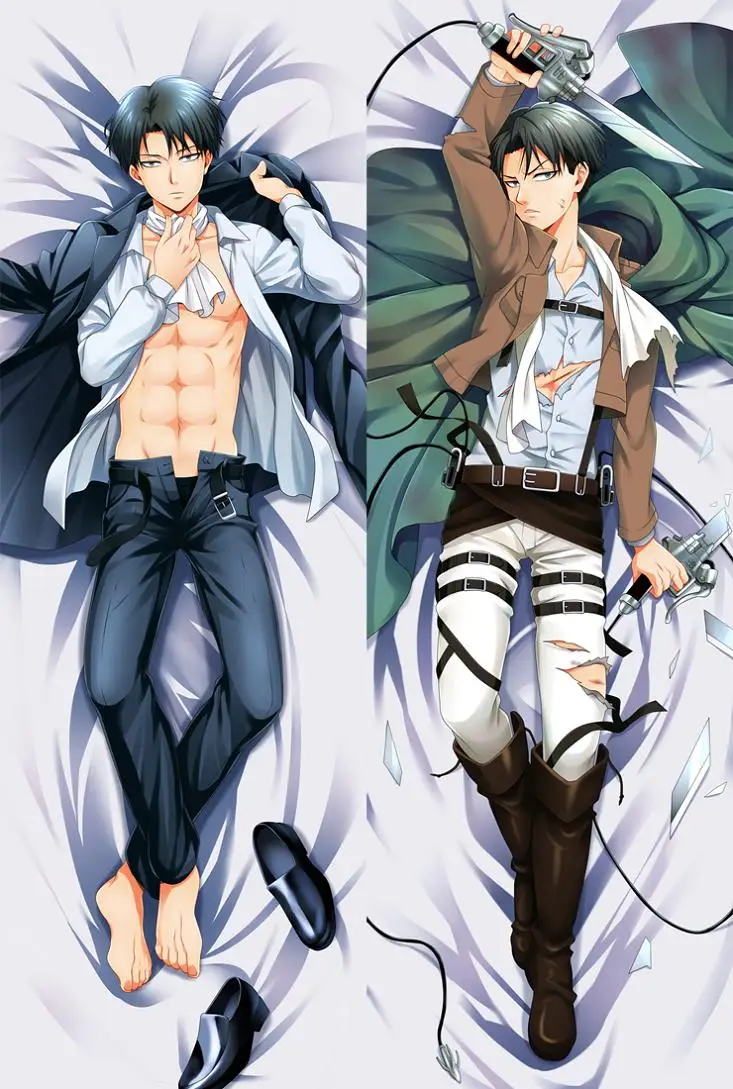 Skup Nowe anime Shingeki no Kyojin Dakimakura poszewka na poduszkę okładka atak na Titan Levi Rivaille przytulanie ciało pościel poszewki na poduszki