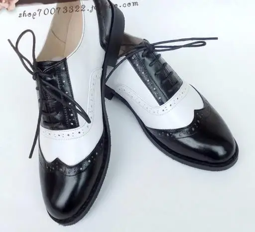 oxford shoes women black and white