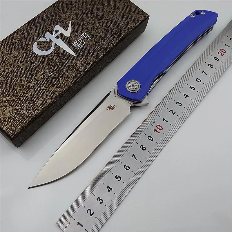 CH3002 складной нож D2 лезвие флип шарикоподшипник G10 Ручка Открытый Кемпинг Карманный охотничий friut выживания Ножи EDC ручной инструмент - Цвет: Синий