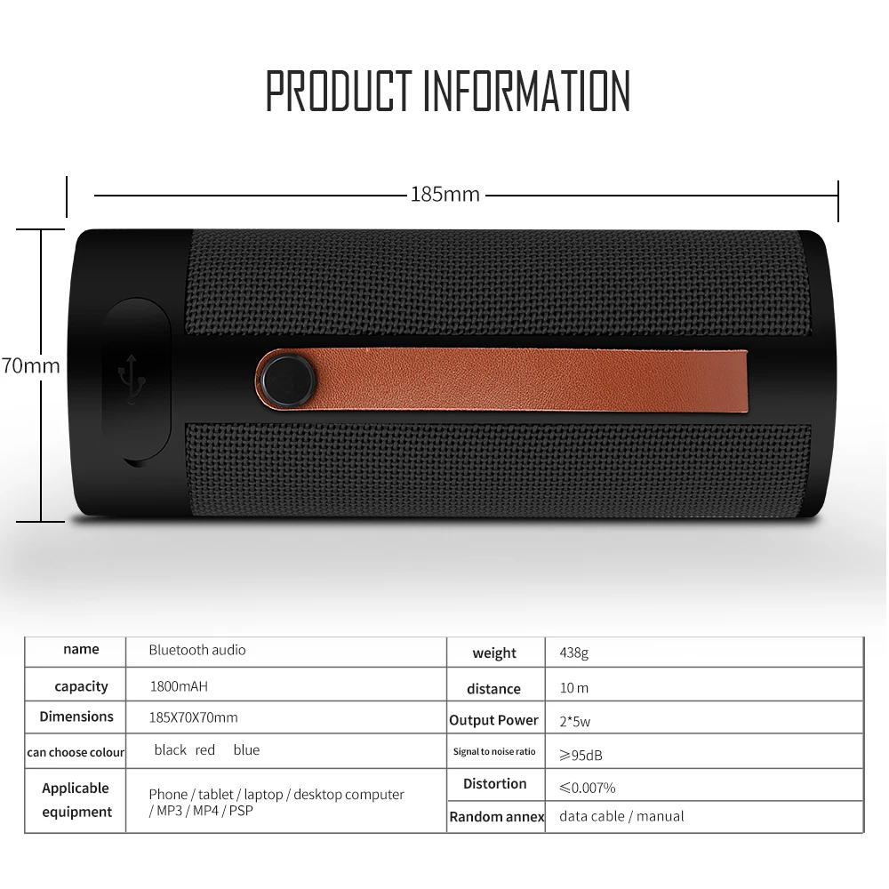 XMXCZKJ T4 открытый портативный Bluetooth динамик стерео беспроводной с HD аудио и
