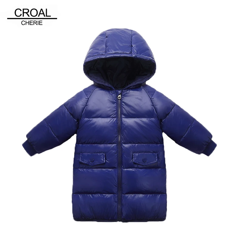 CROAL chery/80% пуховое зимнее пальто для детей длинная теплая зимняя куртка мальчиков