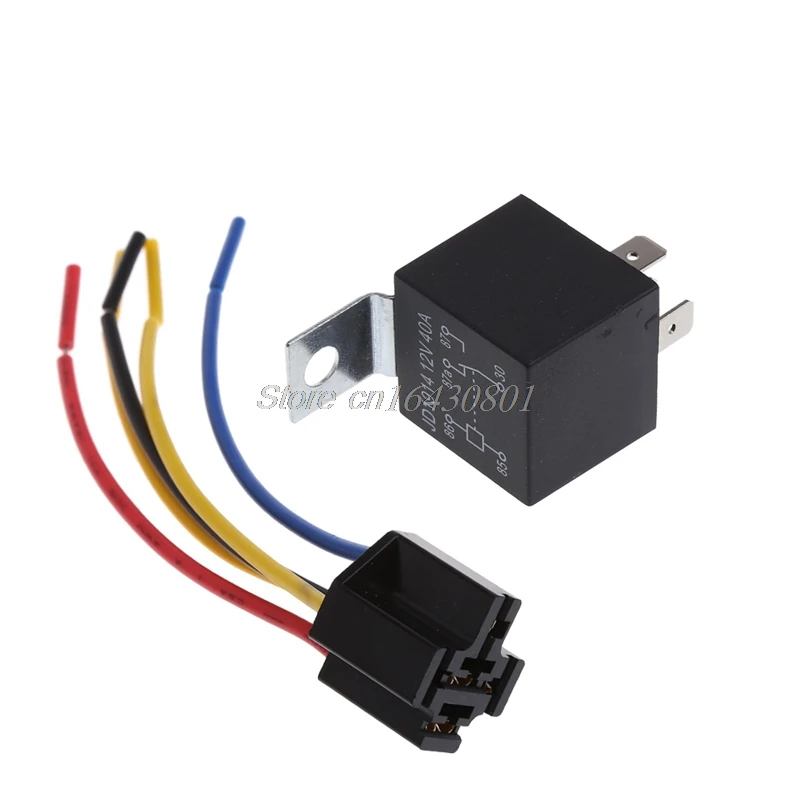 

Waterproof Car Relay DC 12V 40A 5Pin Automotive Fuse Relay Normally Open S08 Drop ship