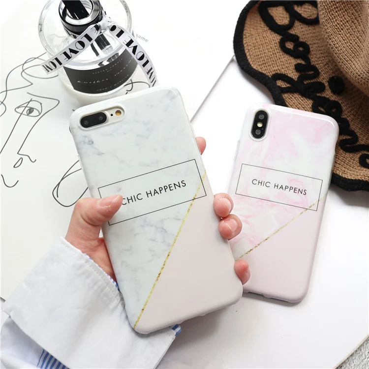 

Simple marble phone cases for iphone X 7 7Plus 8 8plus Stone Pattern Soft TPU Case for iphone 6 6s 6Plus back cover