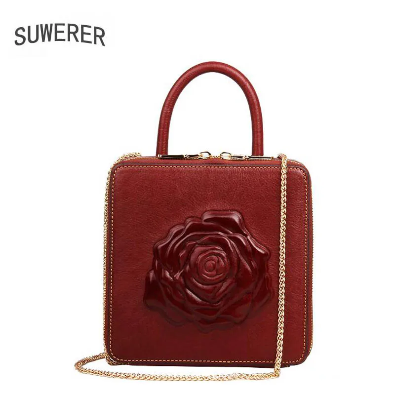 

Genuine Leather handbag 2017 new luxury embossed handbag Fashion Shoulder Messenger Bag Women's handbags