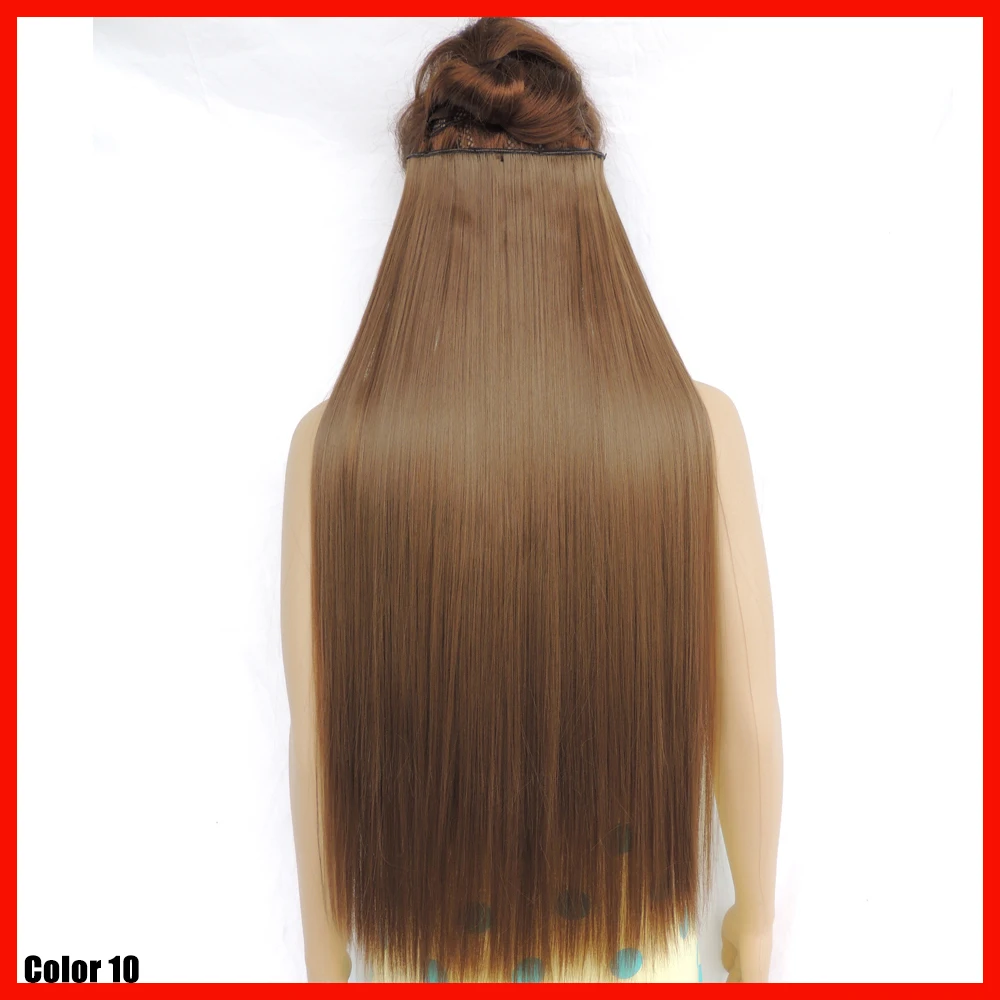 ginger brown hair extension straight clip in extensions synthetic