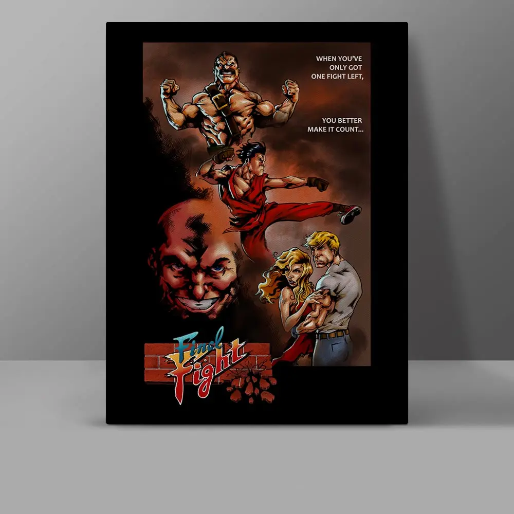 

Final Fight Wall Pictures Video Arcade Game Canvas Childhood Memory Painting Bedroom Water Proof Cotton Poster