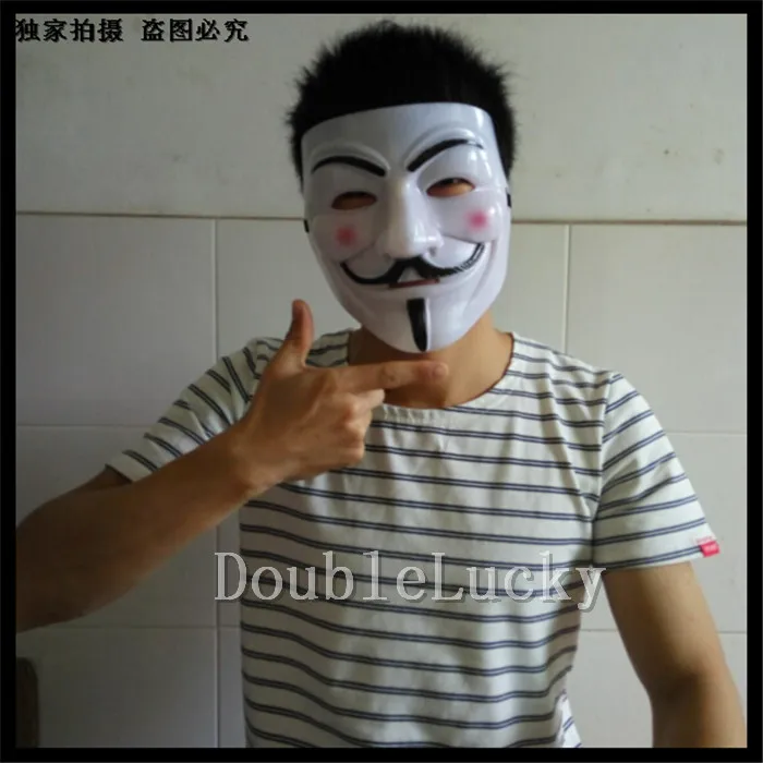 

High Quality Halloween Party Cosplay V For Vendetta Anonymous Guy Fawkes The Mask Halloween Cosplay Movies Face Masks in stock