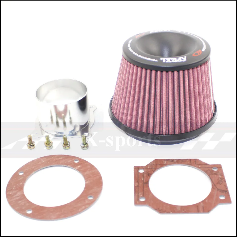 

Air Intake System Car Universal High Flow Filtro Red 3" 76mm With Connecting Base Automobiles Filter Free Shipping APEXI