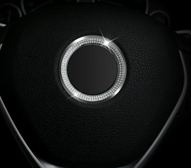 Рулевого колеса автомобиля декоративное яркое кольцо для хэтчбеков BMW серий 1 3 5 серии 7 серии X1 X3 X4 X5 X6 ремонт специальные аксессуары - Название цвета: For BMW silver one