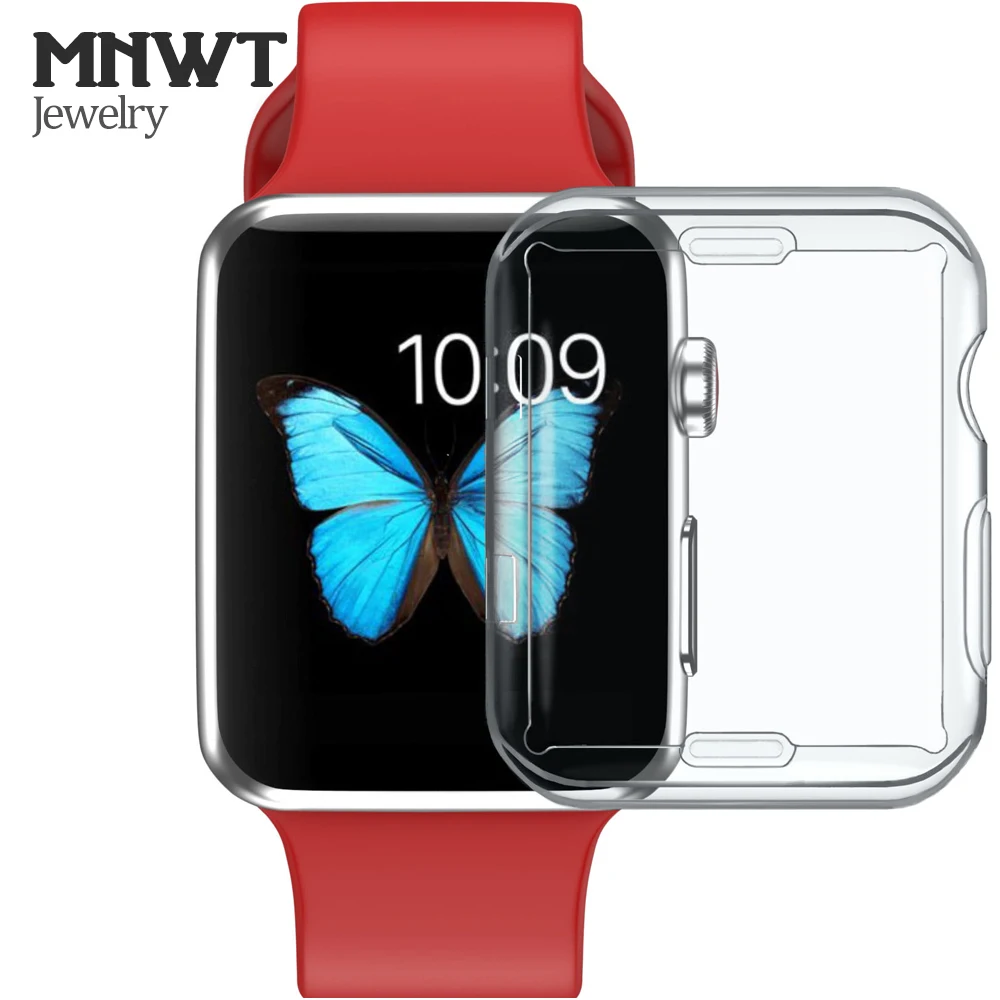 

Transparent Soft and Slim Case for Apple Watch 38mm/42mm TPU Material Protector Cover for iWatch Series 1 2 3 Accessories