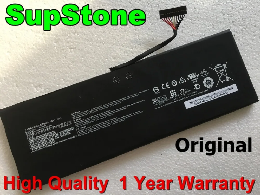 Supstone новые оригинальные BTY-M47 ноутбук Батарея для MSI GS43 GS43VR 6RE GS40 6QE 2ICP5/73/95-2 7,6 V 8060 мА/ч, Прямая поставка, горячая распродажа