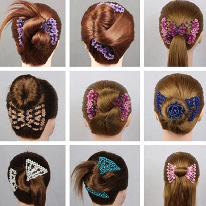 Women Jewelry Hair Holder Ez Comb Lovef Simple Handmade Elastic