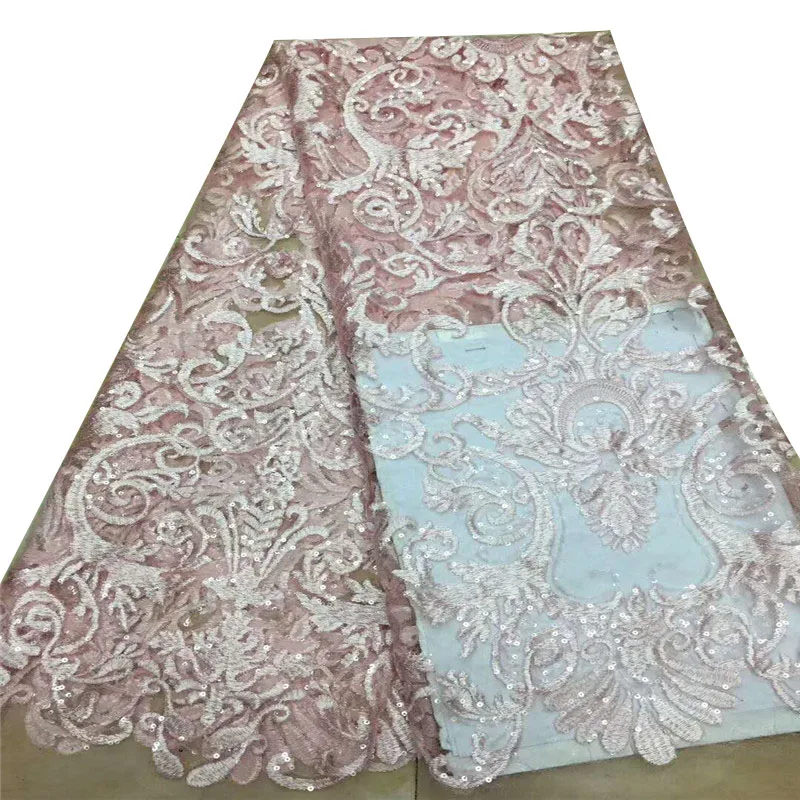 

Popular Guipure sequin Lace Fabric High Quality Nigerian net Lace Fabric African Lace Fabric with sequin HJ789-1