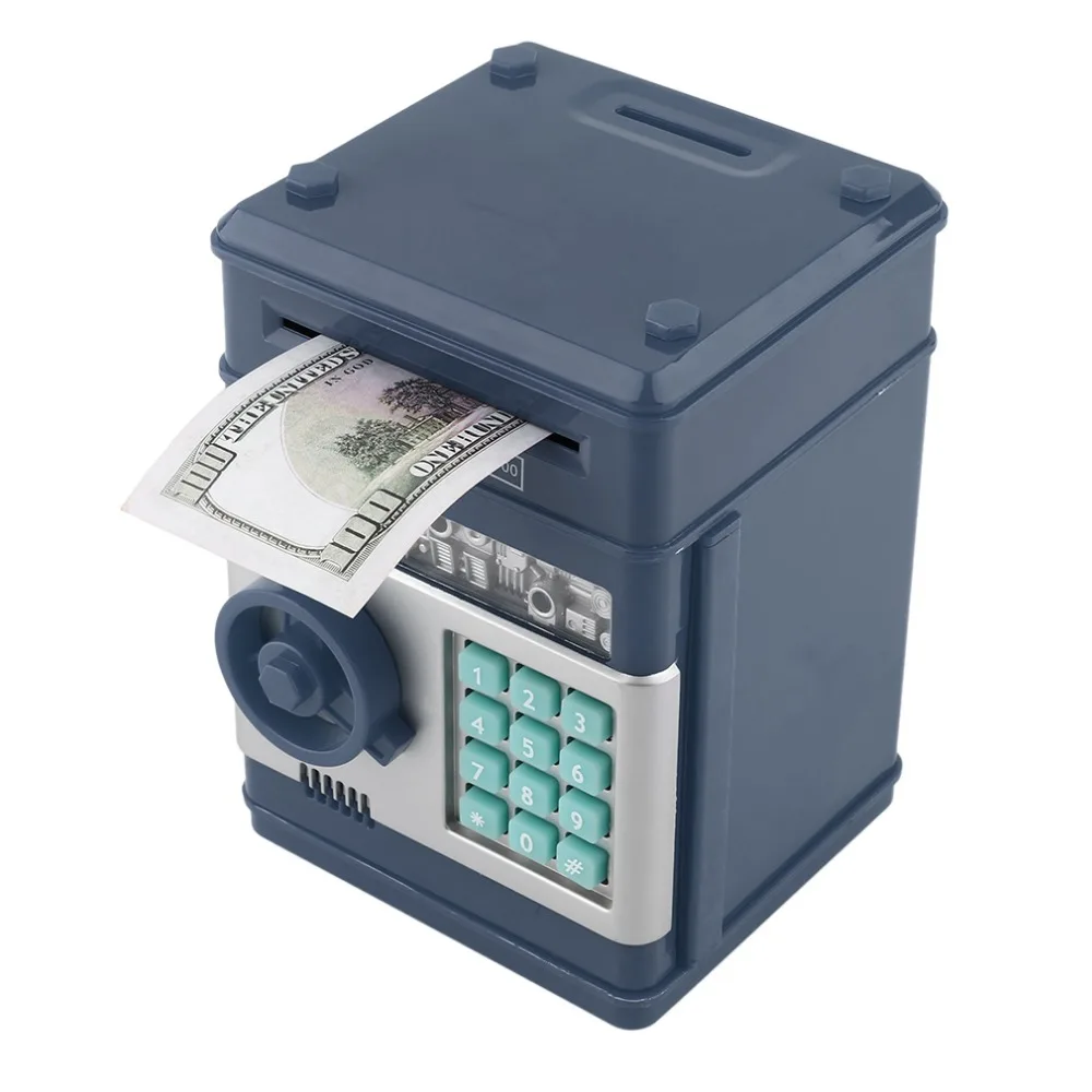 HOT 7 farben Kinder Elektronische Geld Safe Passwort Sparkasse ATM für Münzen und Rechnungen Code Schlüssel Fall system Geld Sparen box