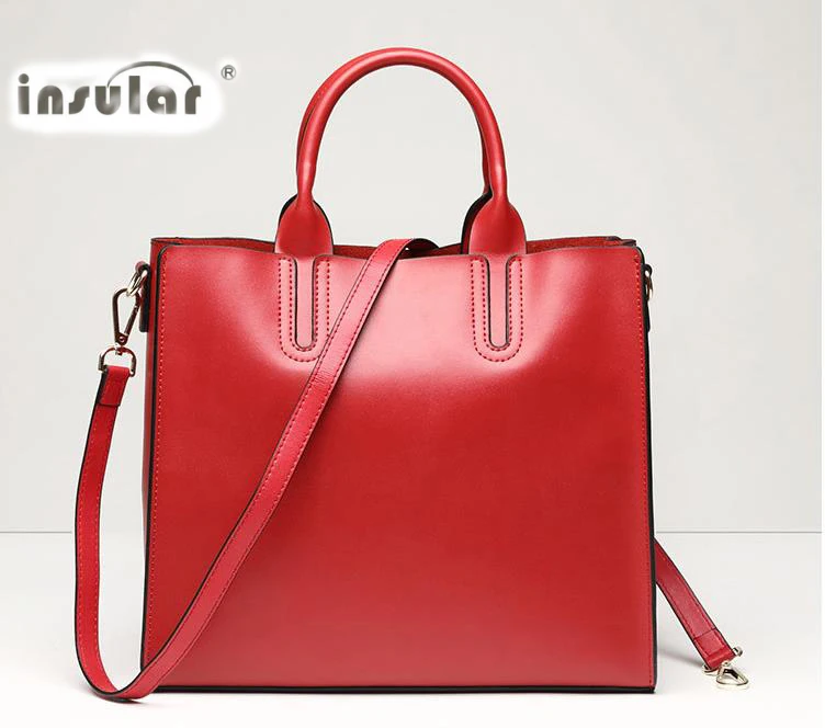 

100% new head layer cowhide leather female bag bag of large capacity contracted one shoulder bag worn   personality handbag