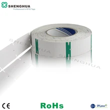 250 шт/партия пассивная rfid-метка, UHF бирки для одежды заводская цена рулон упакованная бумага для билетов бирка для управления магазином