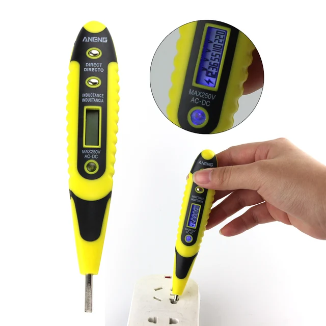 Special Price Digital Electric Test Pen AC/DC Electrical Voltage Measure Detector Meter Tester 12-250V Voltage Detector Tester Voltmeter