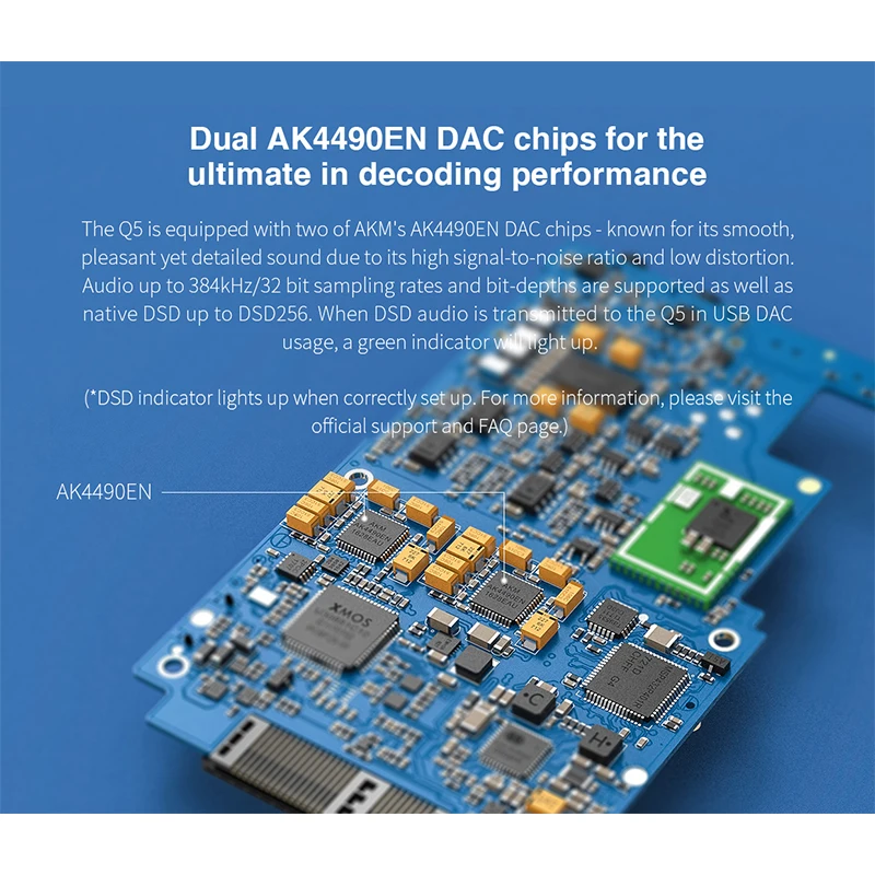 FIIO Q5 HIFI усилитель DAC флагманский Bluetooth и dsd портативный декодер MFi USB звука