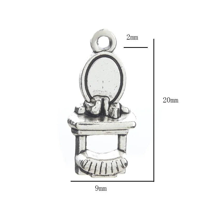20pcs/lot Dressing Tables Charms Alloy Pendant Antique Pendant Crafts Charms DIY Jewelry Bracelet Necklace Accessories 20*9mm 20pcs/lot Dressing Tables Charms Alloy Pendant Antique Pendant Crafts Charms DIY Jewelry Bracelet Necklace Accessories 20*9mm