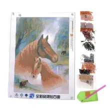 DIY 5D Алмазная вышивка, лошади картина из стразов вышивки крестом Home Decor частный настраиваемый Алмазная вышивка