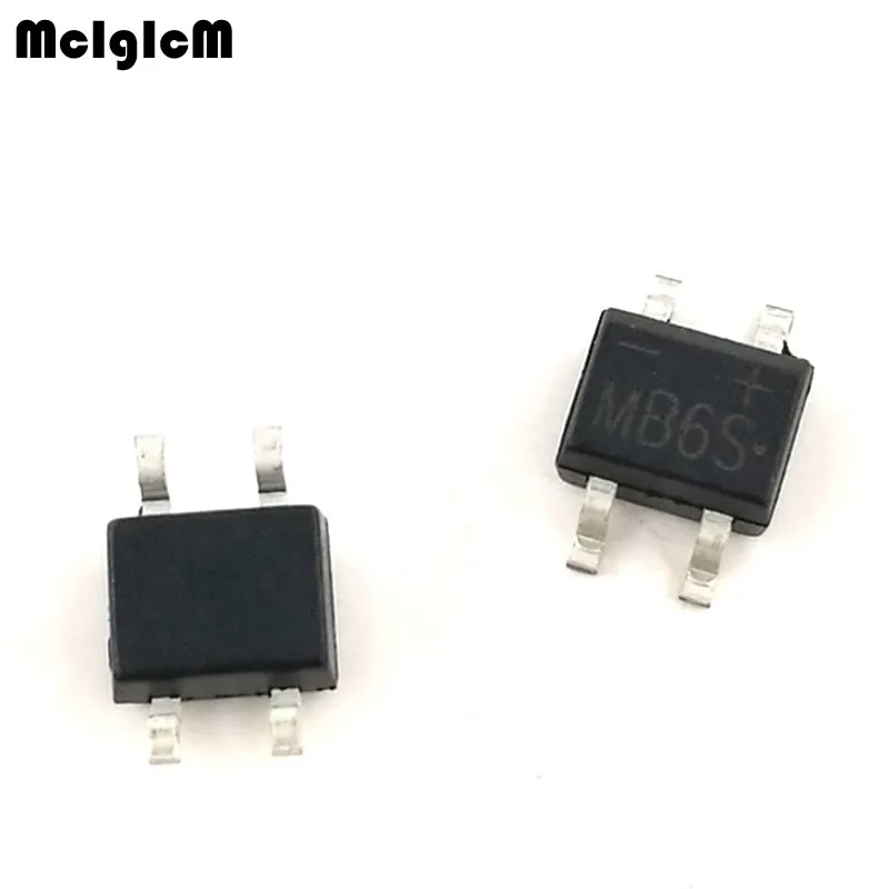 Mcigicm 50 шт. 600 В 0.5A СОП-4 SMD выпрямительный диод мост mb6s - изображение