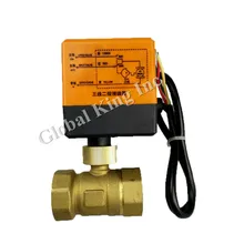 3/" DN20 220V электрический шаровой клапан, латунный моторизованный шаровой клапан, CR-02 провода