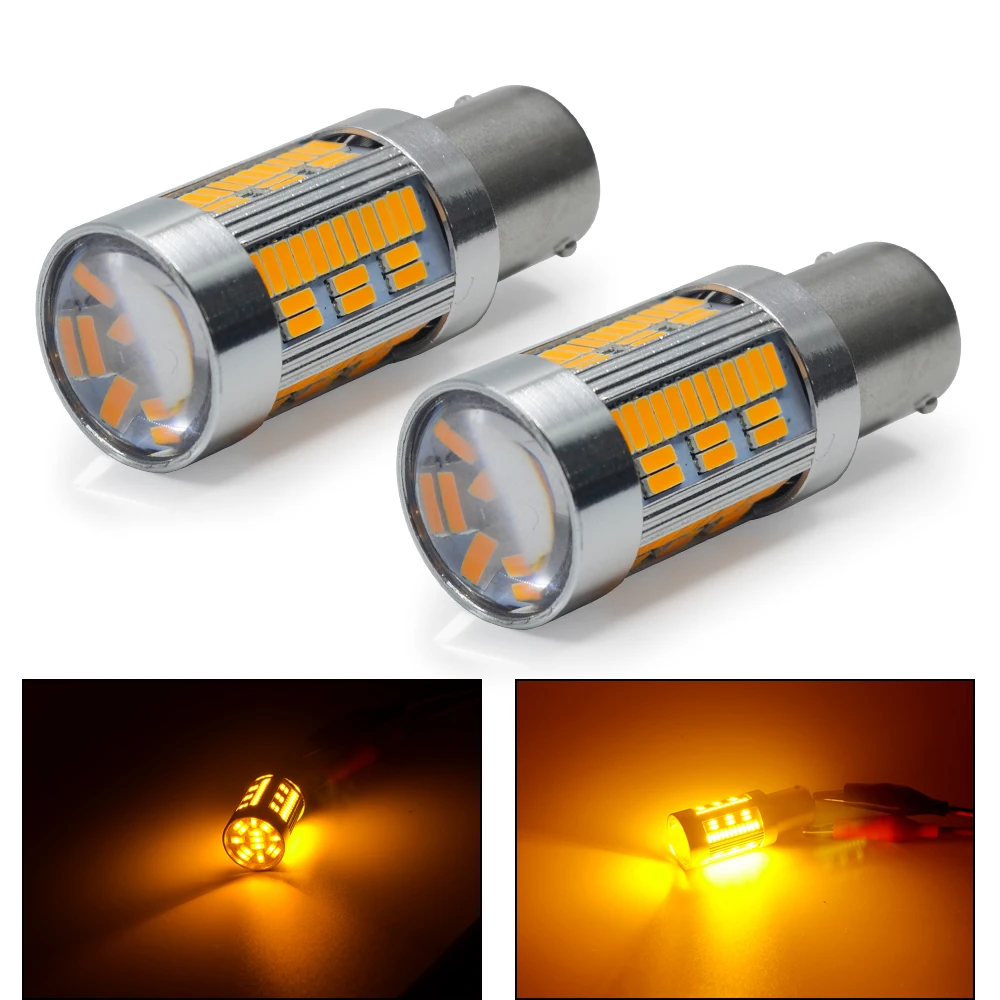 Современный Автомобиль 1156 BA15S PY21W BAU15S T20 7440 105 SMD 4014 светодиодный чип лампы Янтарный