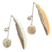 1 шт. металлические светящиеся ангельские крылья с перьями Закладка Ретро Закладка в форме Луны флуоресцентные большие пять звезд время драгоценный камень изысканный маленький Закладка