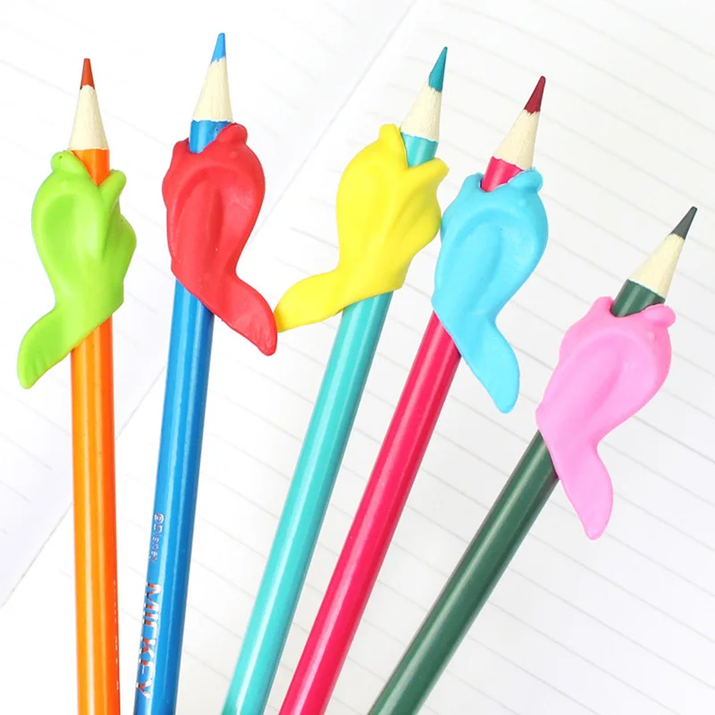 

10pcs Learning Partner Pencil Grip School Stationery Pencil Holding Practise Device Correction Tool Kids Pen Writing Control