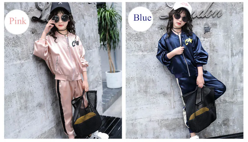 Autumn sports suit for girls Clothes Long Sleeve Kids Outfits Clothing Girl jacket + pants Set 2 PCS clothing for girls  (14)