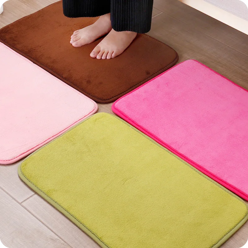 Coral velvet doormat, bathroom bedroom kitchen living room doormat pad