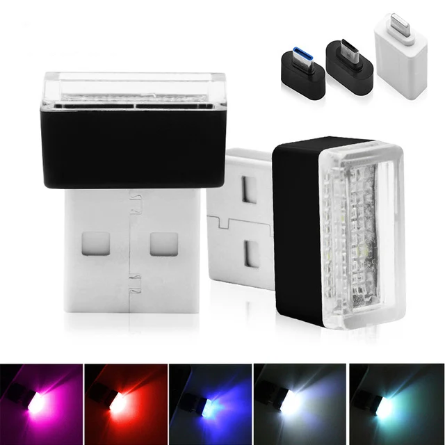 

Car Styling USB LED Atmosphere Lights Decorative Lamp Emergency Lighting Universal PC Portable Plug and Play Car accessories