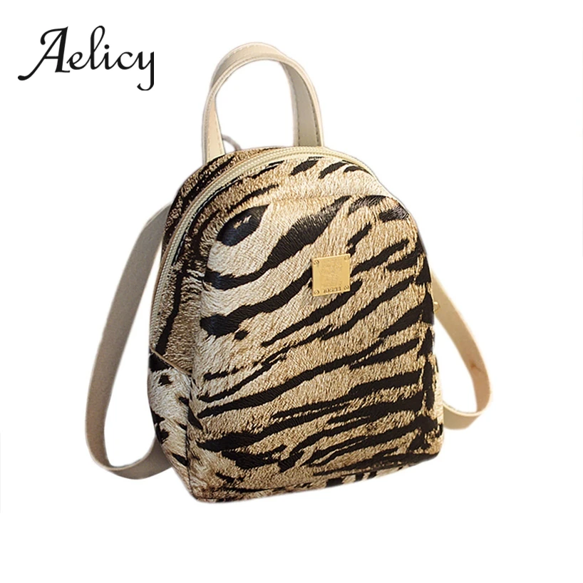 

Aelicy cute Bag women wave tiger leopard shoulder bag fashion mini backpack travel single shoulder bag lady satchel new 2019