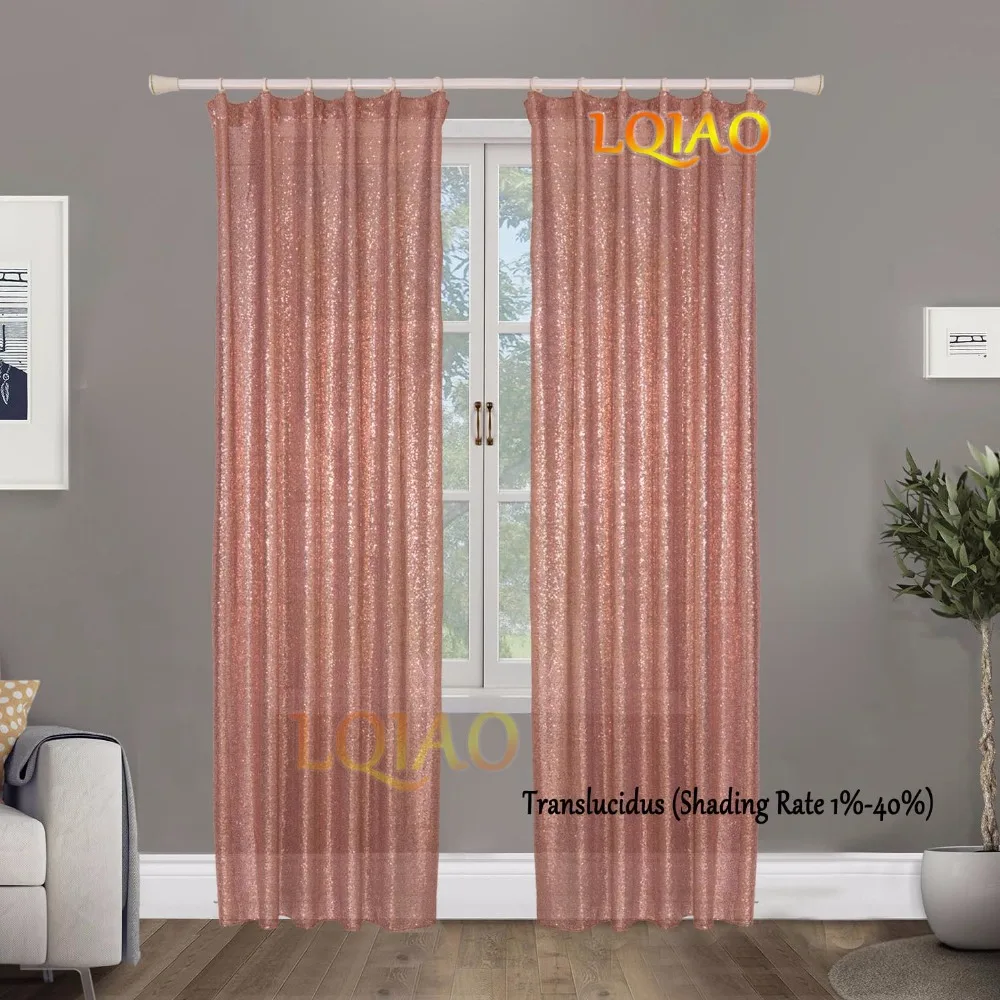 

LQIAO New Arrival 350x250cm Rose Gold Sequin Curtain Backdrop Shimmer Sequin Fabric Photo Booth Sparkly Home Curtain Decoration