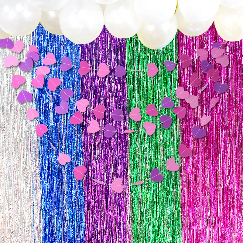 0-6Mx2M-Garland-Gold-Silver-Metallic-Tassel-Curtain-Foil-Room-Shiny-Pub-Party-Stage-Wedding-Decoration