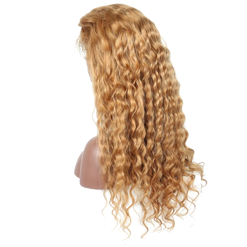 Предварительно выщипанные кружевные передние человеческие волосы парики с детскими волосами 250% бразильский#27 медовый блондин цвет свободная волна кружева парик CARA remy волосы