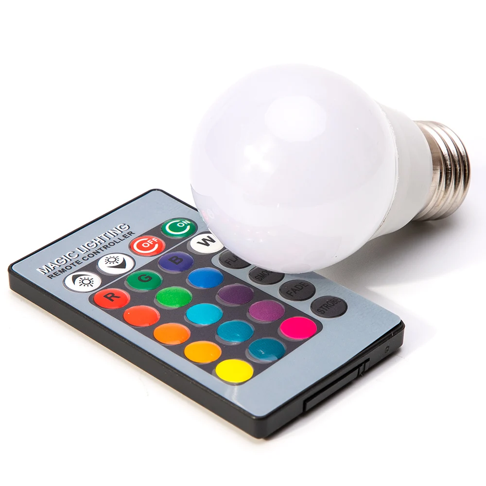 E27 светодиодный 5/10/15 Вт 16 Магия изменения цвета лампы 220 V 110 V RGB+ белый пульт дистанционного управления смарт-лампа освещения с регулируемой яркостью памяти+ ИК-пульт дистанционного управления Управление