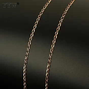 

DIY Chain for Jewelry Making 20m/spool Stainless Steel Oval Chain with Plastic Spool Rose Gold Color Plated Twist Oval Chain