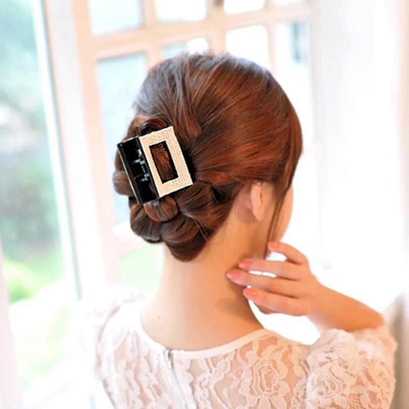 41 10 De Réductiongrande Carré Cheveux Griffes Cheveux Accessoires Pour Filles Queue De Cheval Barrettes Belle épingle à Cheveux Pour Femmes