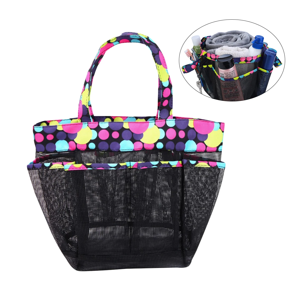 Mesh Storage Pocket Shower Tote Bag Hanging Toiletry Bath Pocket Shower Tote Bag Hanging Toiletry