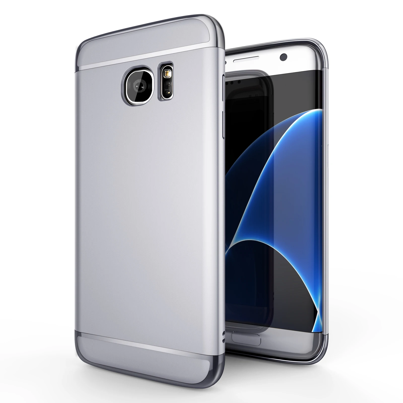 S7 Edge Case Luxury Hard PC 3 in 1 Hybrid Case For Samsung Galaxy S7 Edge Case Luxury Hard PC 3 in 1 Hybrid Case For Samsung Galaxy S7 Edge Slim Matte Bling Arc Armor Full Back Plastic Cover in Fitted Cases from