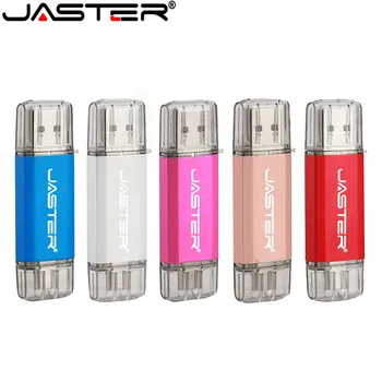 

JASTER customer LOGO metal Type-C 3.1 usb flash drive pendrive 8GB 16GB 32GB 64GB Pendriver memory Stick for Phones U disk