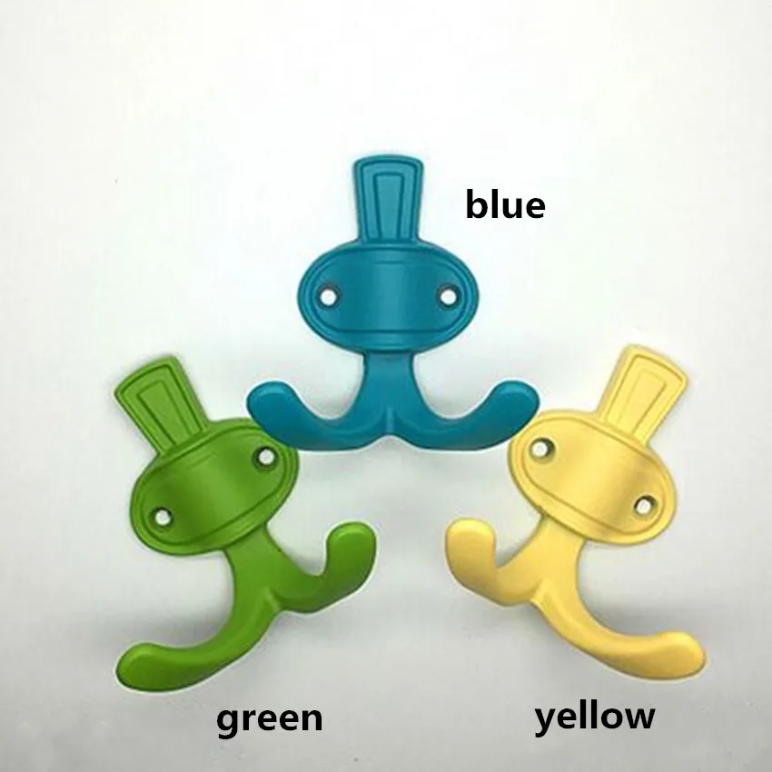 

modern fashion home decoration wall hooks white blue black clothes cap hooks kitchen beathroom towel key hooks yellow oramge