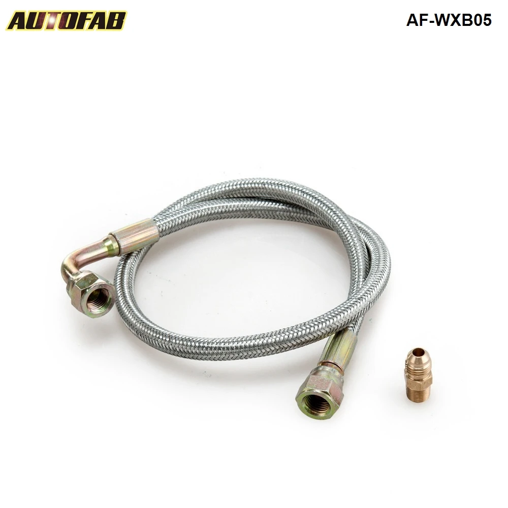 

Braided Stainless Steel24" T3/T4 Turbo Braided Oil Inlet Feed Line Fitting For Toyota Nissan AF-WXB05